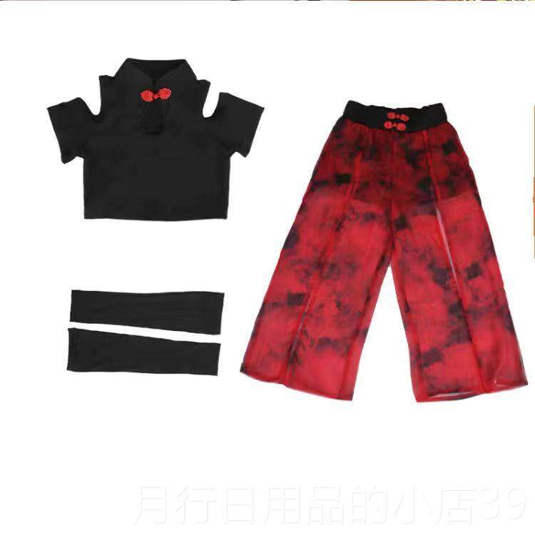 正品儿中童模特走秀潮潮流服女童演出爵士服舞表演国风舞蹈街舞套