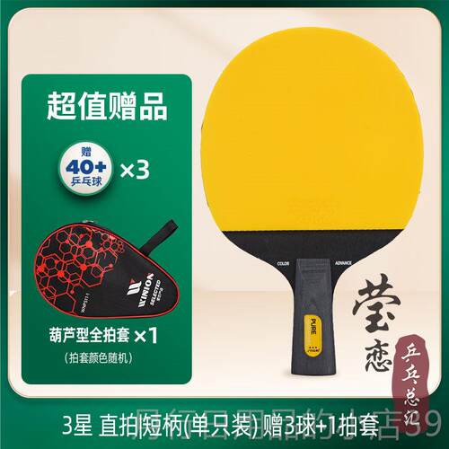 正品恋STGA斯帝卡I斯蒂卡乒乓球拍单拍三星3星初 学莹者彩色兵乓