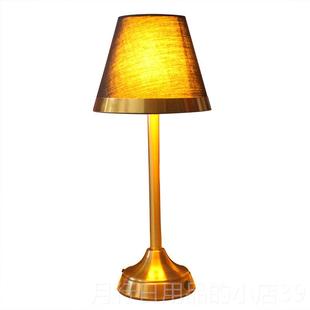 厅氛围灯高贵黑色英式 覆古L餐夜ed酒吧可电充台灯欧式 触 美式 正品