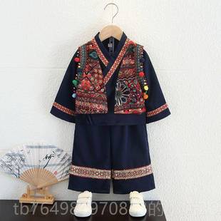 正品儿童兄妹装少数民族园服装三三壮尼族哈族汉服女男童幼儿演出