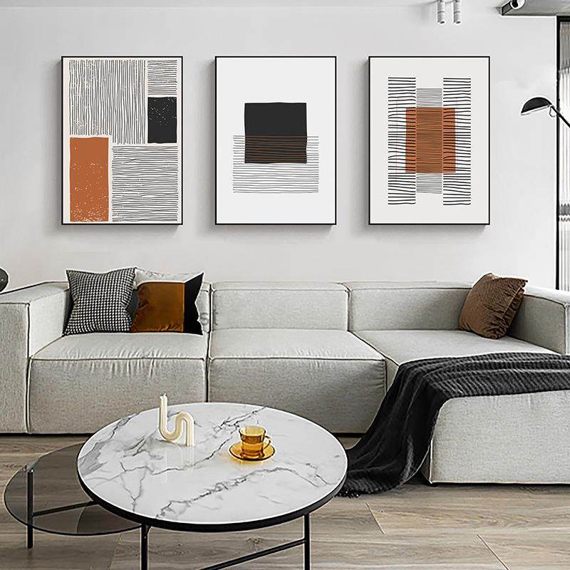 织言线语线条几何挂画黑白灰墙壁画现代简约橙色抽象客厅装饰,五金/工具,五金工具箱/五金收纳箱,淘宝优惠券,粉丝福利购,淘宝优惠卷