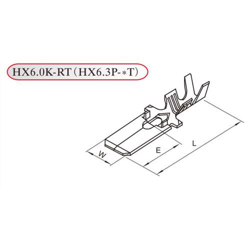 红星HX6.0K-21RT 6.0N-21T 亮锡 车用连接器 连绕端子 竖带 5K/卷