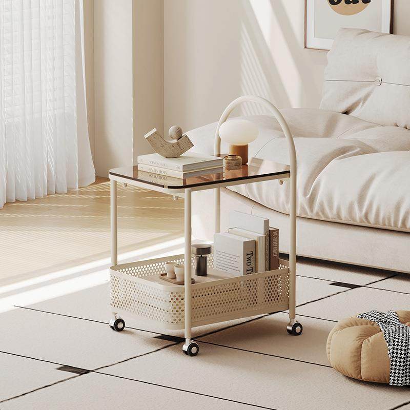 奶油风可移动客厅沙发边几网红简约创意床边小推车迷你玻璃小茶几,鲜花速递/花卉仿真/绿植园艺,割草机/草坪机,淘宝优惠券,粉丝福利购,淘宝优惠卷