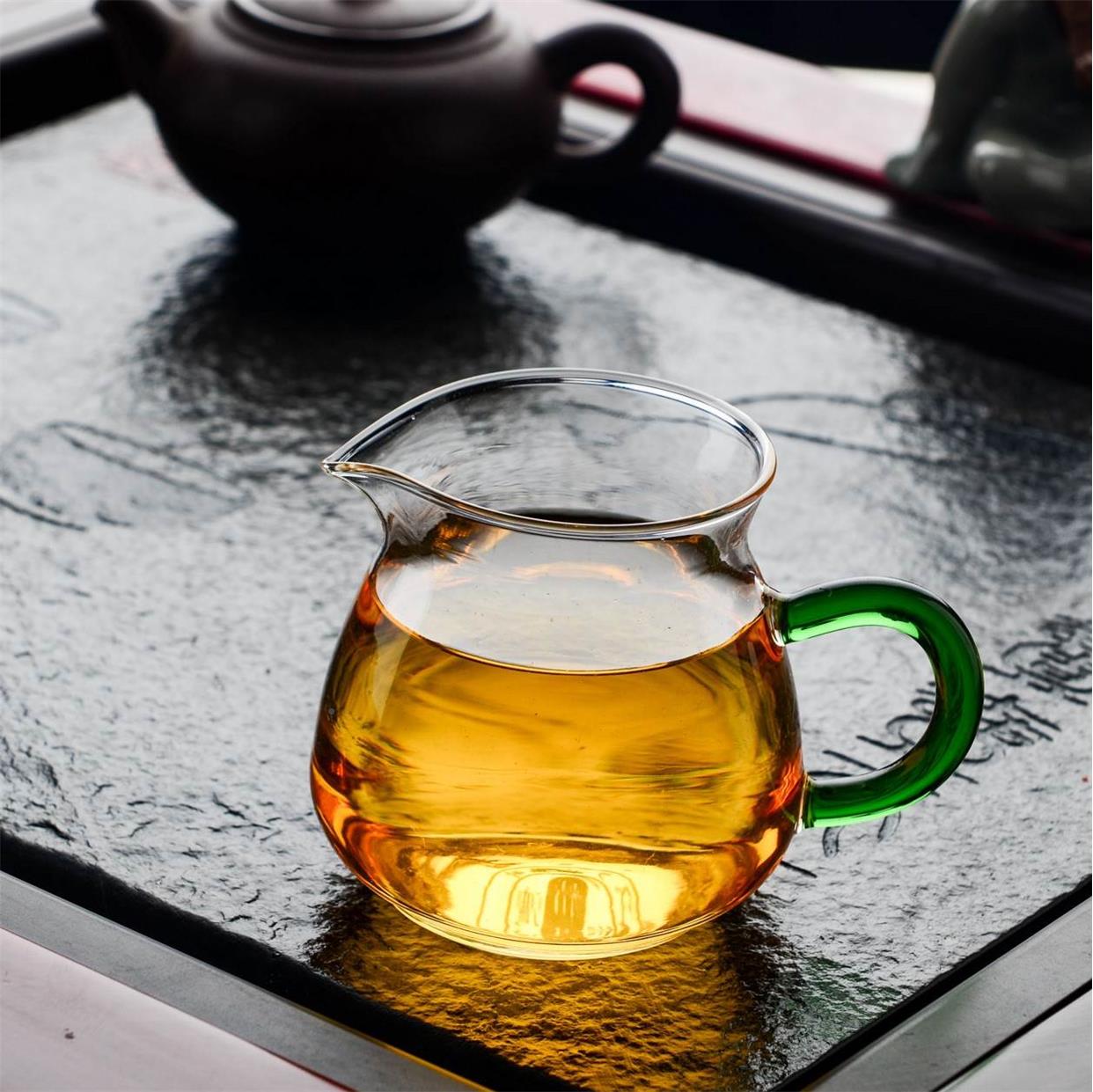 公道杯小号100ml加厚玻璃耐热功夫茶NID具配件带过滤茶漏分茶器茶