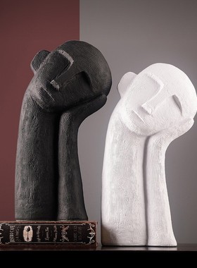 现代简约抽象摆件艺术卡通人物雕塑样板房间家居桌面软装饰品摆设