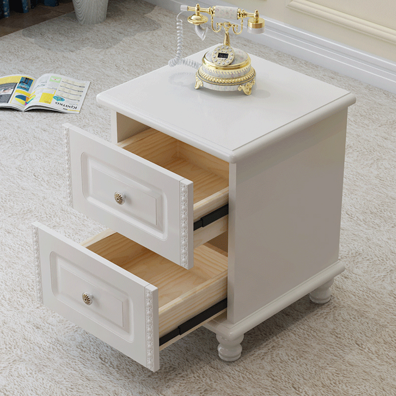 简欧床头柜实木35/40/20cm宽厘米迷你欧式超窄小型床边柜30公分