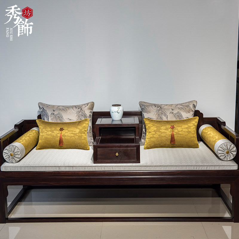 中式喜庆罗汉床坐垫套古典婚礼红木沙发座垫高档垫子四季通用定制,居家布艺,沙发垫,淘宝优惠券,粉丝福利购,淘宝优惠卷