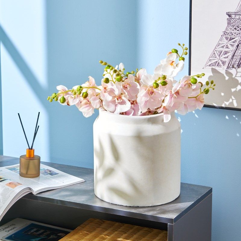 宝诗格镁泥花盆简约客厅室内外落地田园花卉绿植物盆栽阳台水泥盆