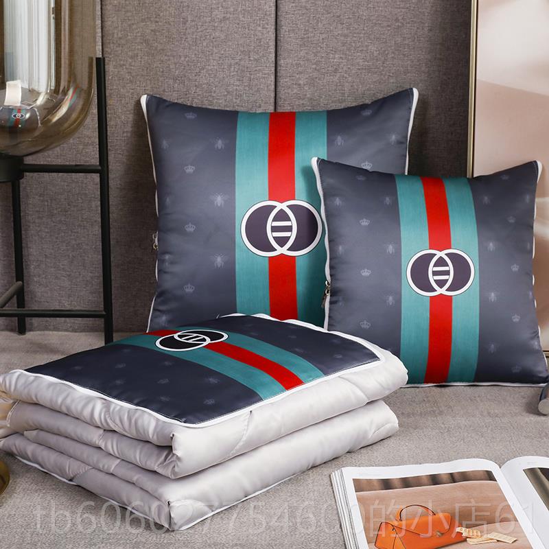 柔丝抱枕被两xs-JDX00用办公室午睡头多功能折叠毯汽车靠垫子枕靠