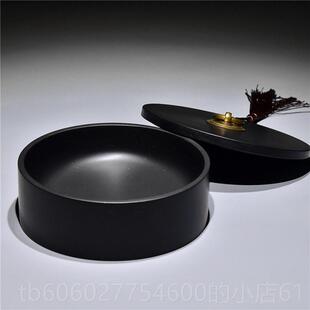 歙砚工匠神/纯手工制作 水带盖精墨海加/原TXM石精品龙尾砚星金砚