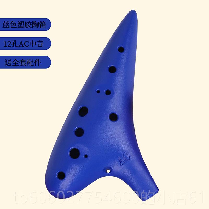 树陶笛1料2孔器初PTR乐学者塑胶儿童脂小学生中音C调专业塑十二孔