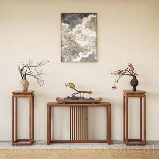 禅新中式实木板茶桌椅组合一宋桌五椅功夫家用客厅代美清逸堂01学