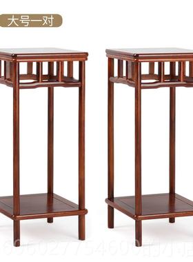 红宝木质花架实木中客厅摆件瑰落地花盆架子  式家具花瓶红201710