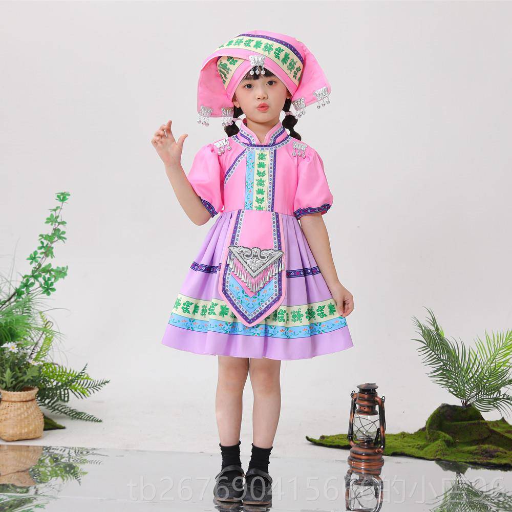 高档新款儿少数服民族服装演服男女童舞台舞蹈服合唱表演服出三月