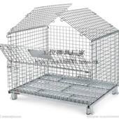仓储笼折叠式 铁笼子 周转箱金属网铁笼台车储存架