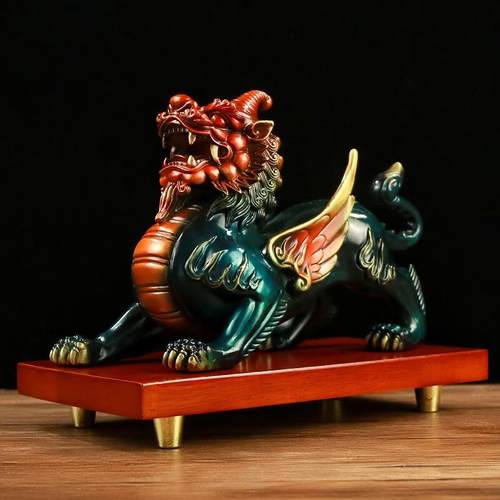 吉祥招财铜貔摆件全一对铜貔貅客厅聚财JD100238源貔恘玄貅关办公