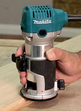 Makit牧木工修边机T07162a0R田2C木材雕刻机家用开槽机电木铣木雕