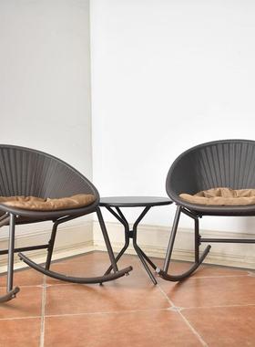 藤外桌椅套件休闲摇室摇椅迷小茶你几庭院69330阳台花园仿编户外