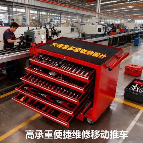 科城修移动五金收纳箱CFM汽工柜多功能七抽屉式维修具车间7层工具