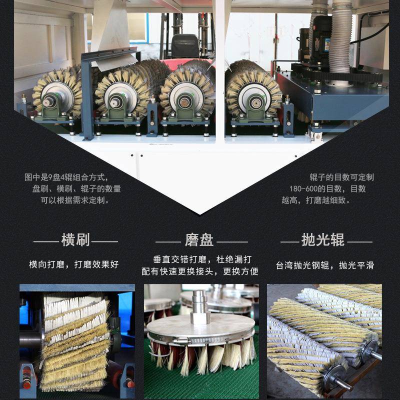 全自动铝材铝板光木板丝抛机木异工吸塑门雕花板打磨机型ESR拉砂