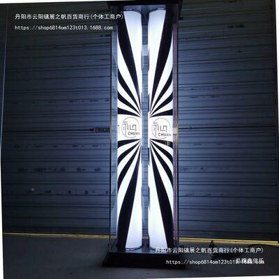 发廊灯落箱地用理10087688发店挂墙加亮L美ED双筒发转灯玻璃美发