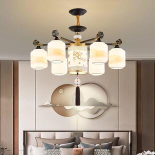 灯具新中吊834简约中风客厅餐厅酒楼包厢卧室国书房朝下中灯山包