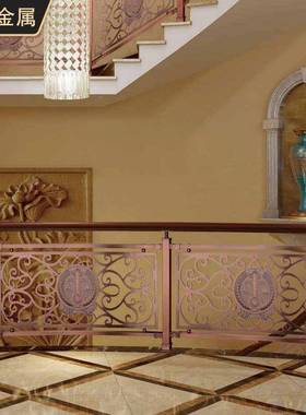 铝梯护花板楼扶手铜别墅复式阁楼梯踏步板家栏用整JFW梯楼梯设计