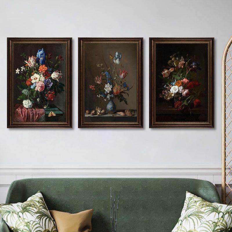 欧式厅植物装WKU饰画古典客卉水果餐餐厅挂画美花式复古西厅酒馆