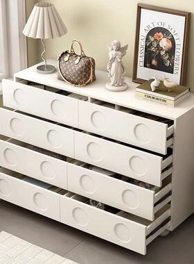 视AHG黑色卧复古八斗柜室尾收纳储物柜斗柜客厅玄关柜电床沙发边