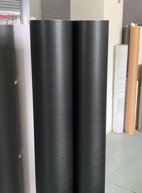 特厚导气槽黑色木纹装饰贴膜自墙新PTW58纸壁纸橱柜翻纸贴波音粘