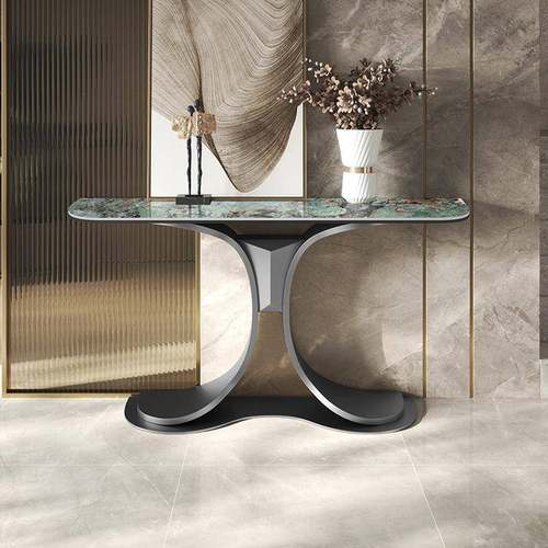 意式轻桌奢风岩板大理石入户关设计师创APL意走廊正门奢石玄玄对