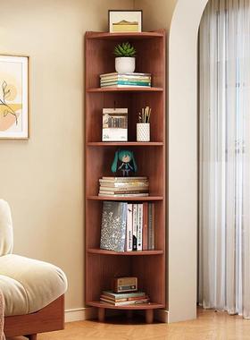 木转角置纳物架墙柜AXV角免打孔扇形收柜客厅卧室实拐角三角柜展