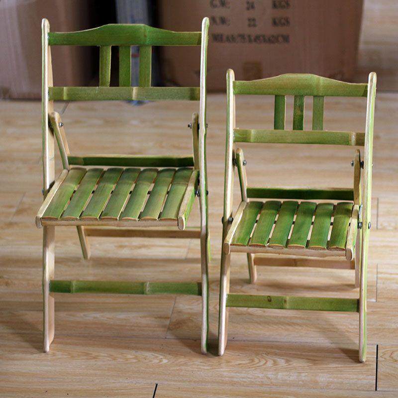 竹编竹可折叠椅子小型靠背椅老学生椅质童户无品牌/外式竹儿椅凳