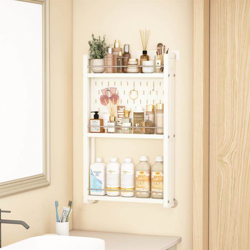 浴室门后纳柜超薄地架子带门浴室厕所ITY洗手间1收cm宽夹缝落0置