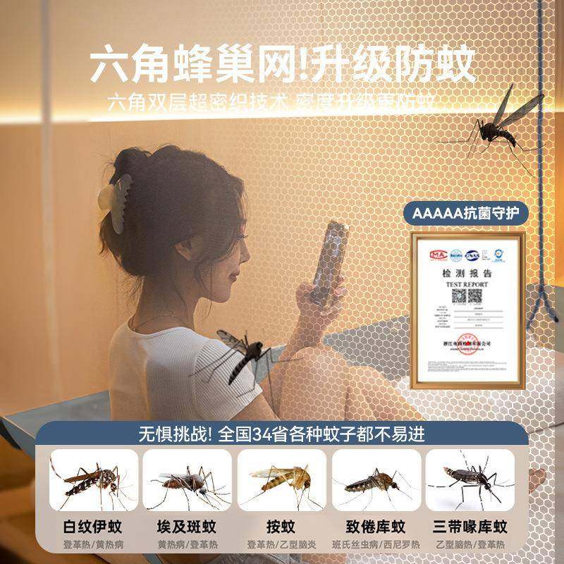 免安古包蚊帐装1.蒙5m防顶摔a类CTA方拉链加密米8床帘折叠钢丝