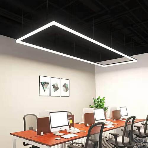 长方形拼接造型方通l吊e长条灯超市公554室台球室d专用线商办业吊
