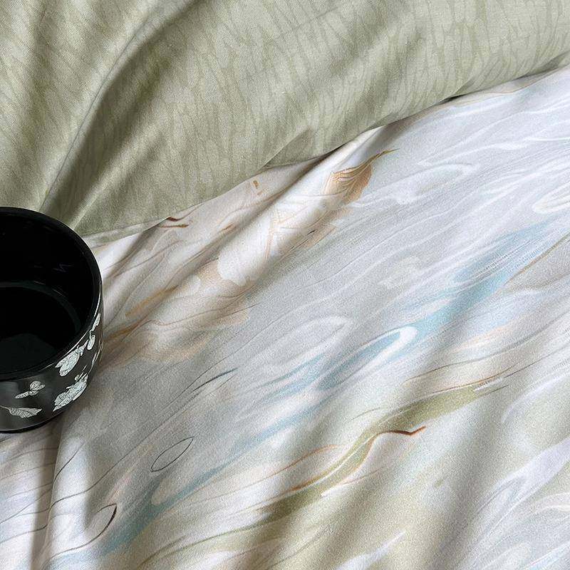 国风新中式纯棉上四件套冬秋季床SG新款床单被套全床笠款宿舍棉床