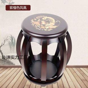 款古KUQ筝圆实凳古筝凳子凳木古筝圆素面海棠色古筝琴凳结实