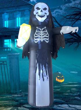 万圣节圣诞狂欢节老人胡桃夹子雪充气气模道场地人布FVR置节具