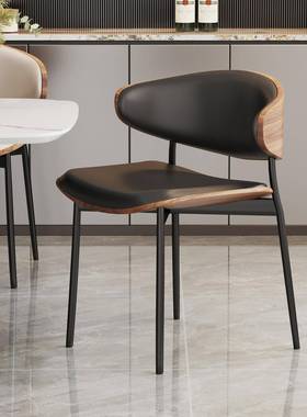 中风餐椅家姆2用实木靠背椅子025古新款KOE餐桌椅意式极简伊斯椅