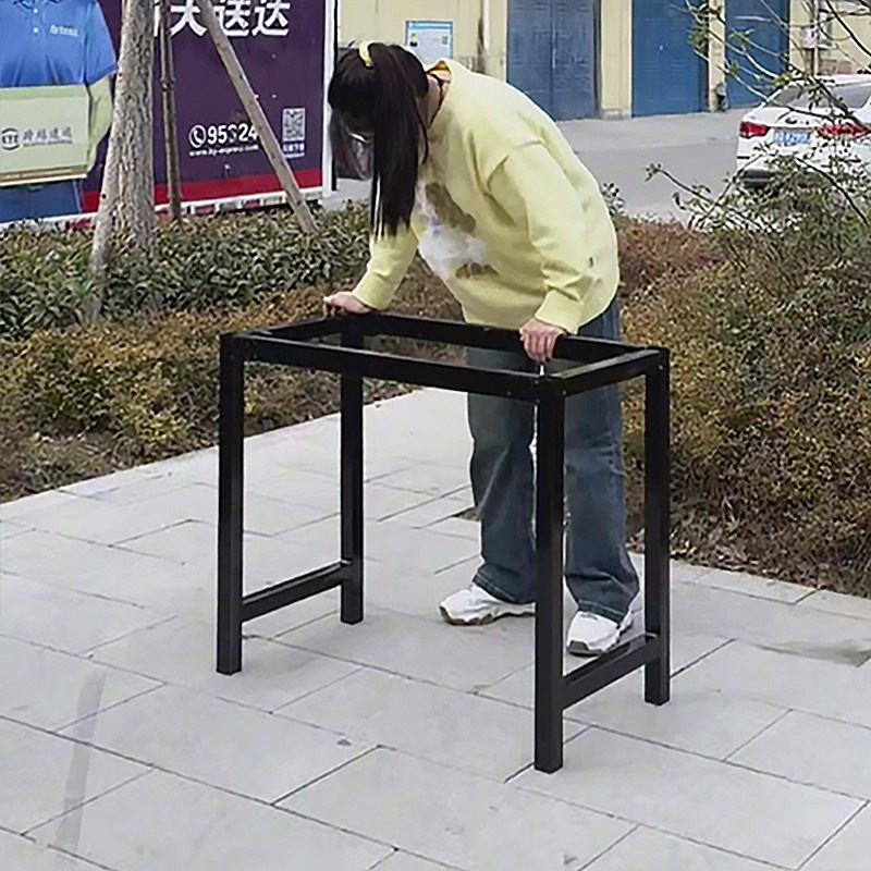 单人办公桌支架 台脚架铁艺桌架 办公台支撑架 加厚桌脚 办公桌腿