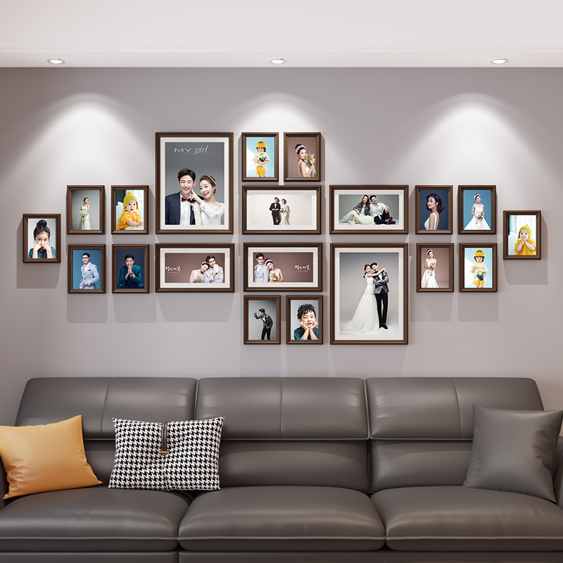 照片墙装饰创意相框挂墙不规则墙上相册墙客厅展示墙相片墙免打孔