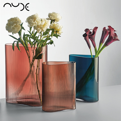 Nude努德土耳其进口欧式手工水晶玻璃花瓶创意客厅样板房摆件设计