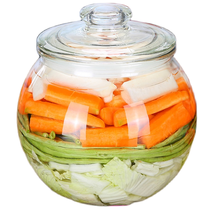 泡菜坛子家用玻璃加厚腌菜缸酸菜坛子大号带盖密封四川咸菜泡菜罐