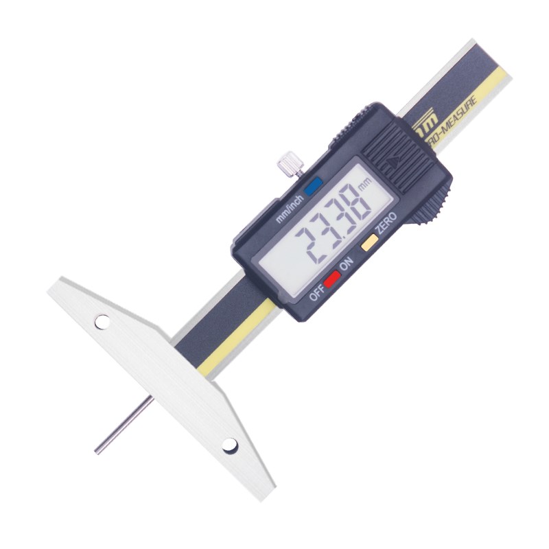 桂林天目迷你升级款不锈钢小孔测量细杆数显深度卡尺轮胎花纹尺
