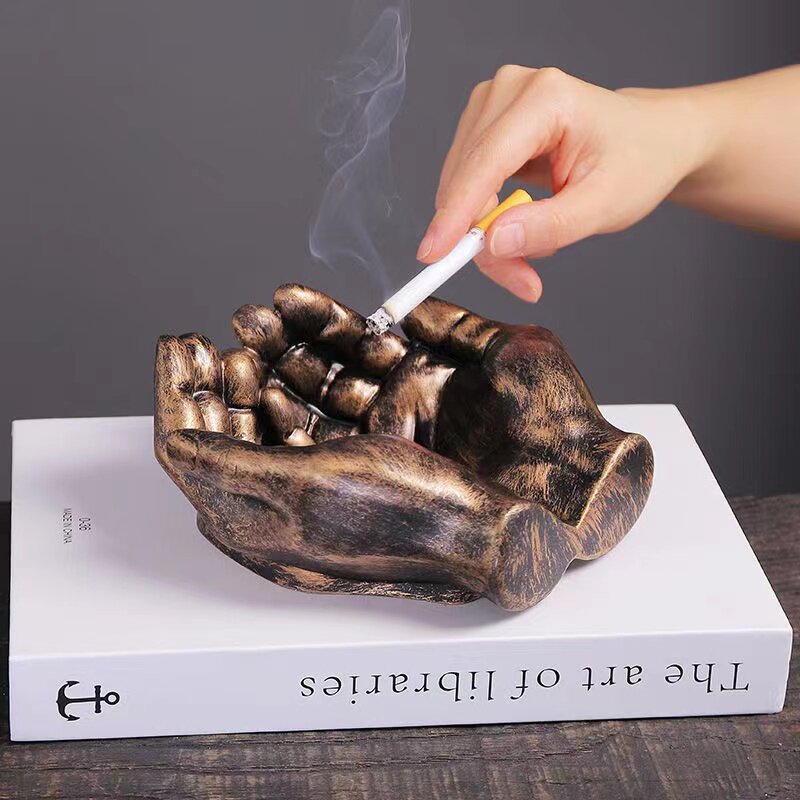 烟灰缸大号个性潮流中式防飞灰烟缸办公室创意潮流个性摆件高级感