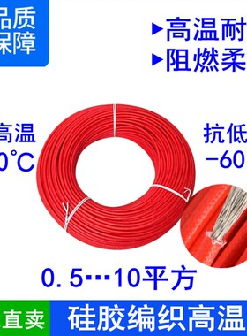 耐300度硅胶高温线3320AGRP0.5 0.75 1 1.5 2.5mm玻璃纤维编织线