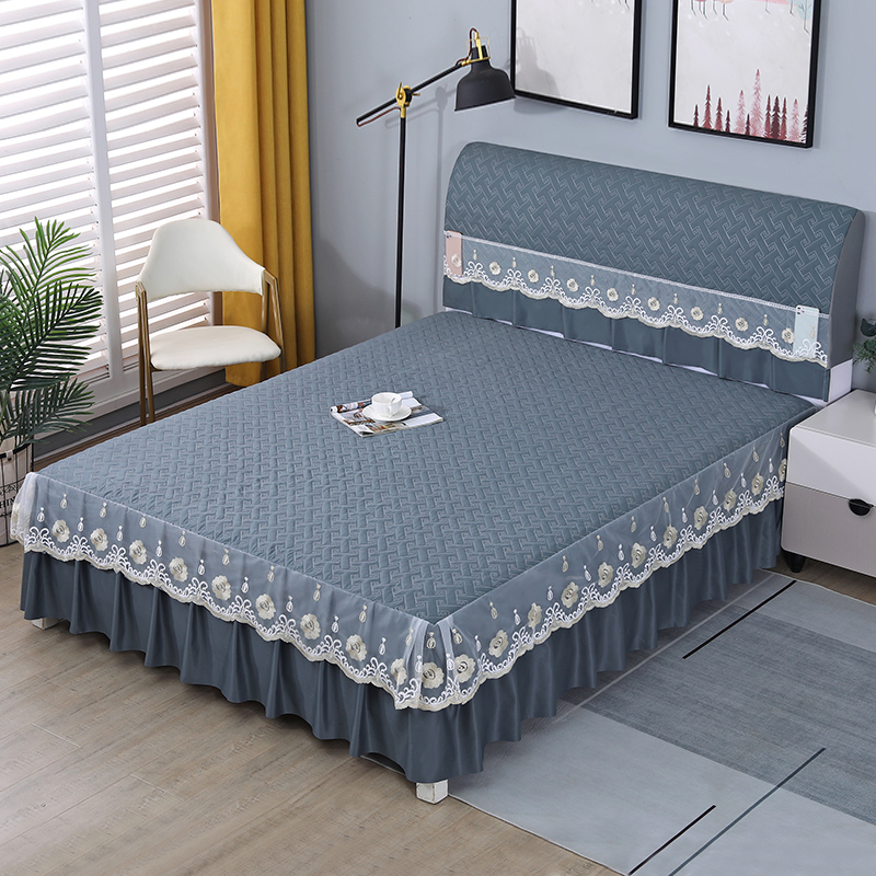 床头罩2023年新款通用简约全包床头罩夹棉软包床靠背罩床裙床罩