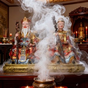 新款 供奉土地公公神像福德正神土地婆土地爷保平安招财树脂摆件