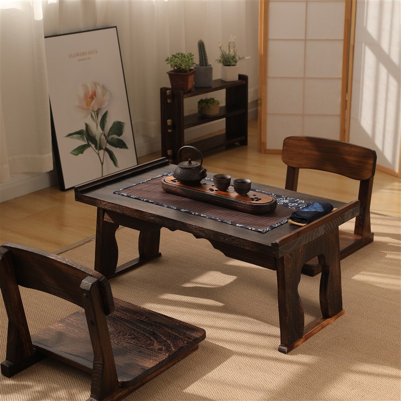 实木电脑桌子卧室家用便携式可折叠床上笔记本电脑桌简易飘窗茶几